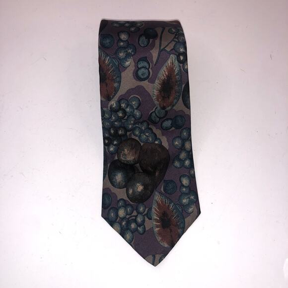 Christian Dior Other - VTG Christian Dior Monsieur Italian Woven Silk Floral Pears Neck Tie Multicolor